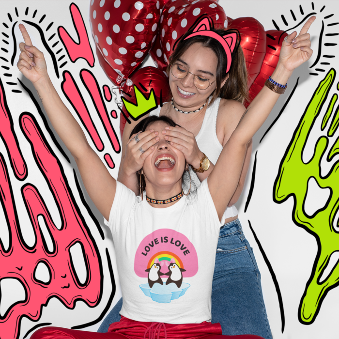Love Is Love (Pink Bow) Unisex T-Shirt