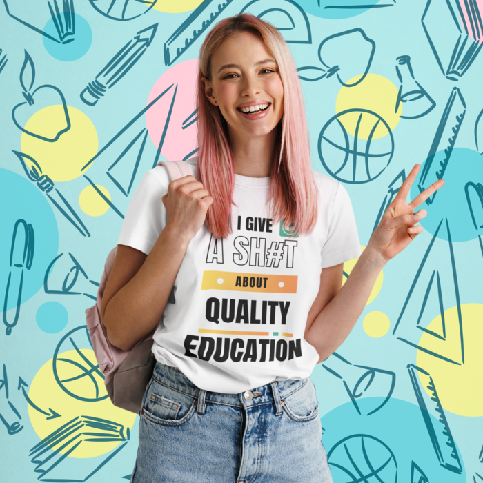 I Give A Shit About Quality Education Unisex T-Shirt