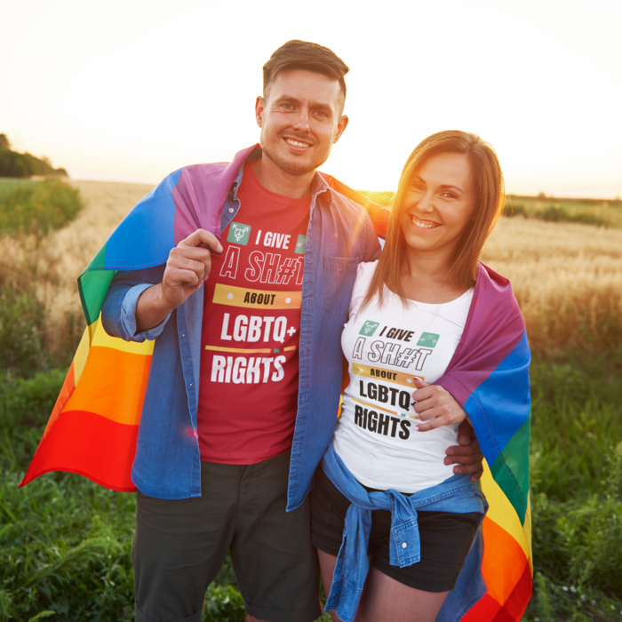 I Give A Shit About LGBTQ+ Rights Unisex T-Shirt