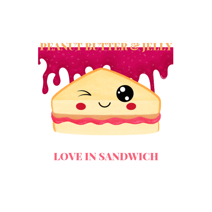 Peanut Butter & Jelly Love in Sandwich Unisex T-Shirt