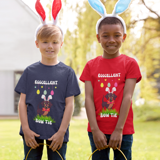 Eggcellent Bow Tie Kids T-Shirt