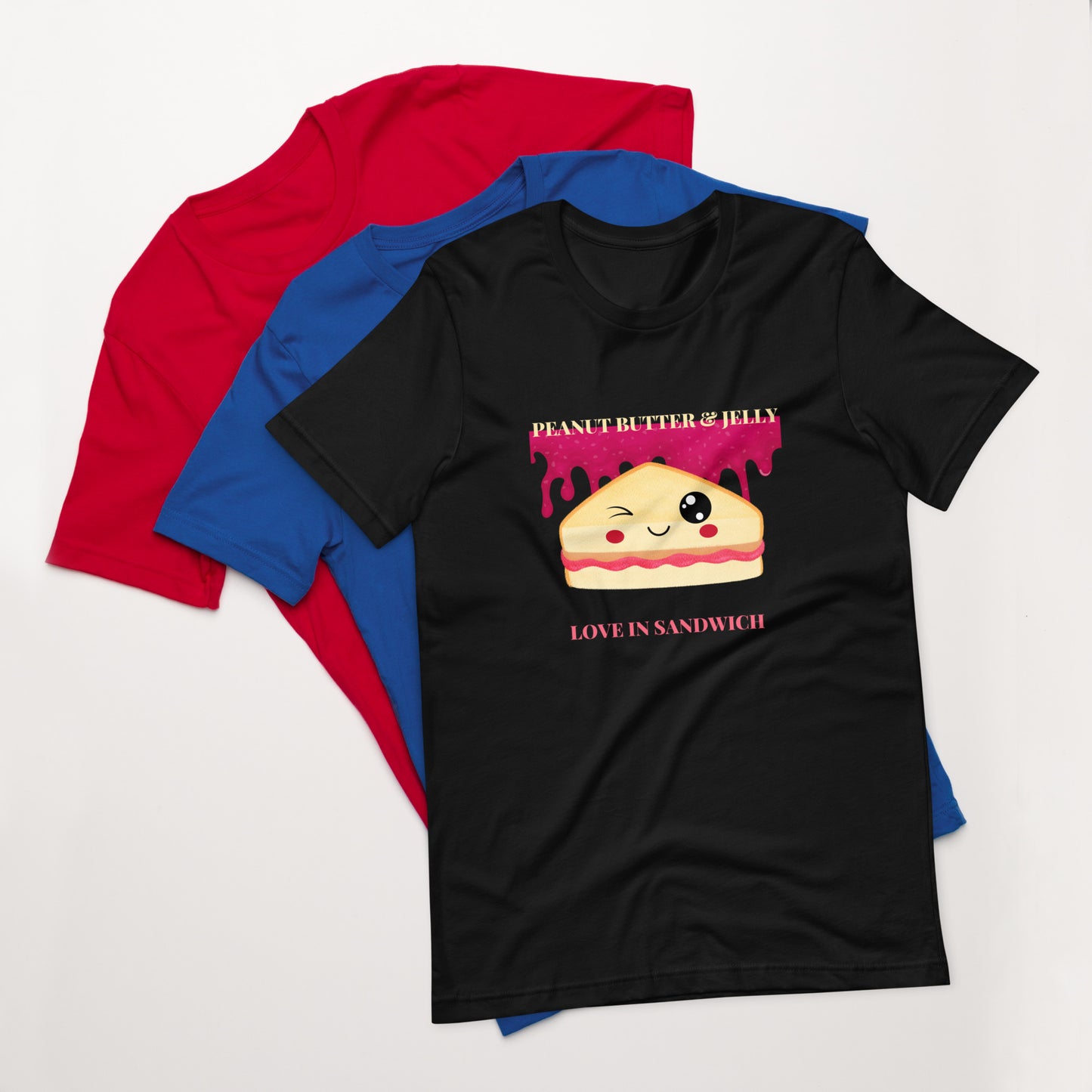 Peanut Butter & Jelly Love in Sandwich Unisex T-Shirt